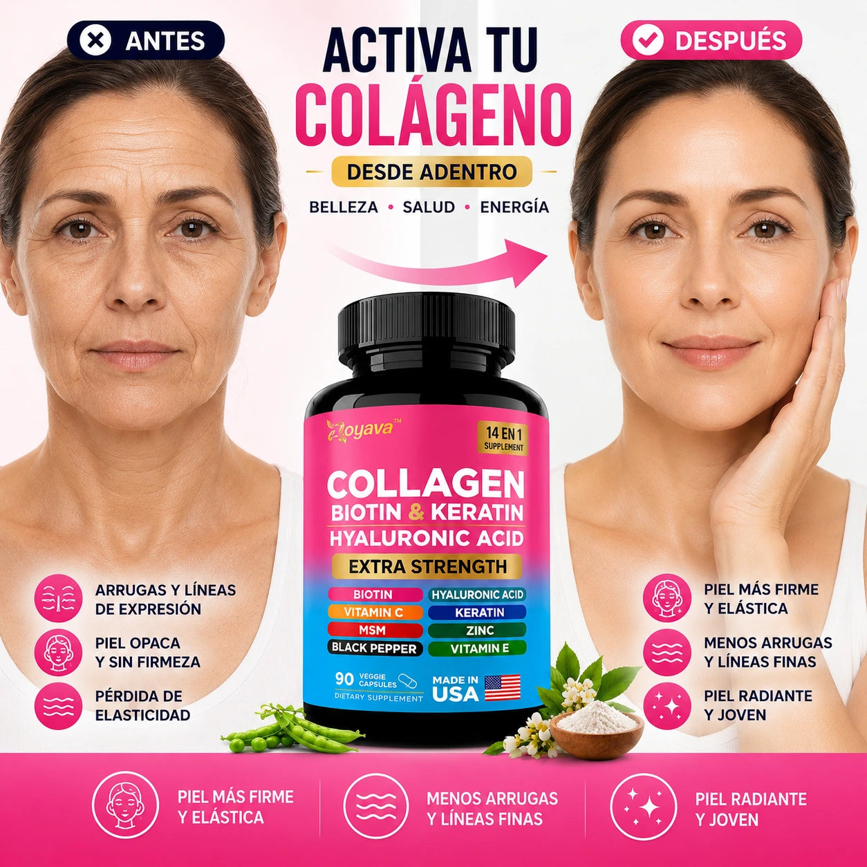 Complejo de Colágeno 14 en 1 90 Cápsulas
