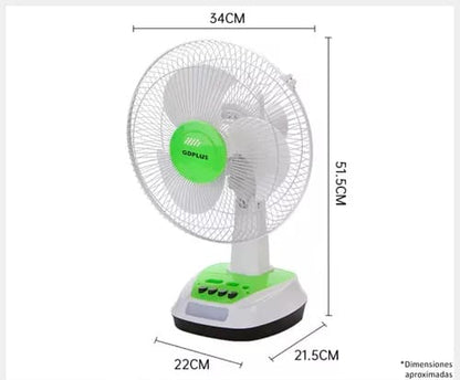 Ventilador Solar de 12'' – Frescura Ecológica sin Conexión Eléctrica