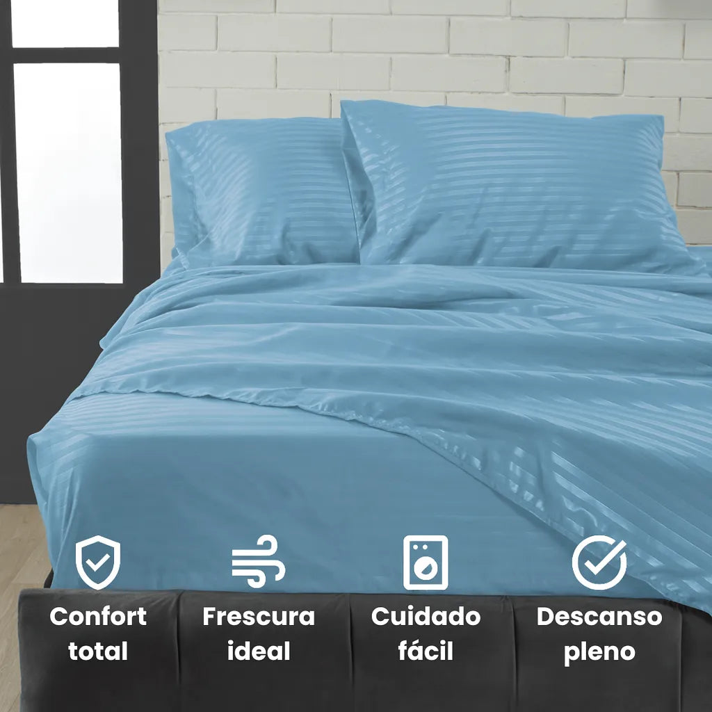 PAGA 1 LLEVA 2 | JUEGO DE SABANAS 4 PIEZAS | TELA PREMIUM