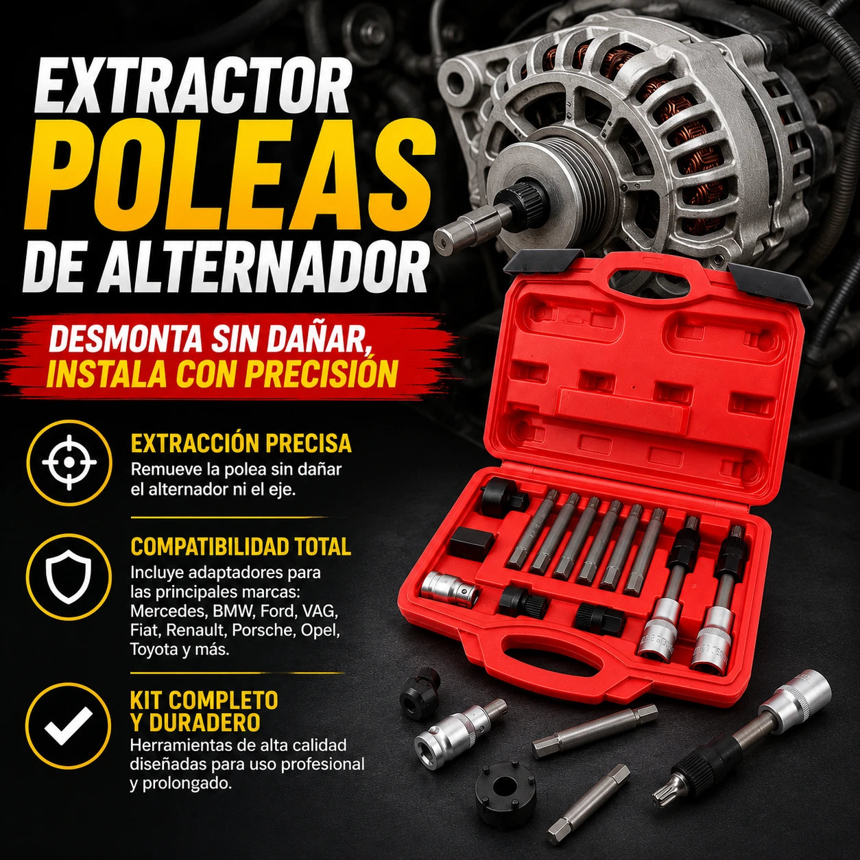 Extractor Poleas De Alternador
