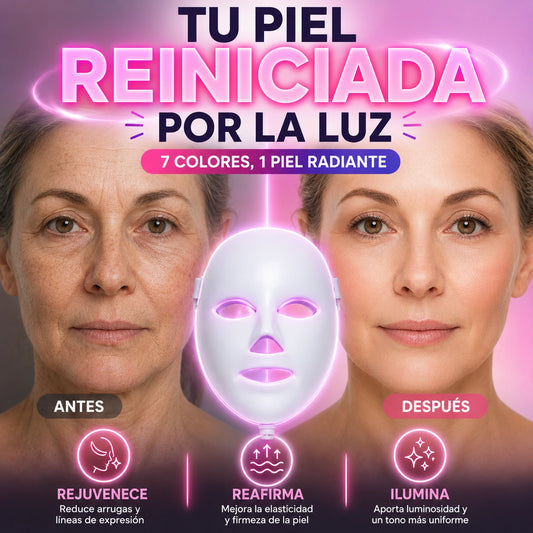 Máscara de Fototerapia LED | Recupera la Firmeza y el Brillo de tu Rostro