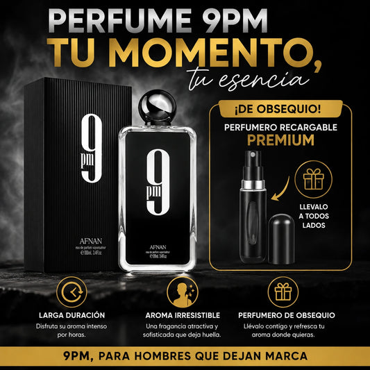 Perfume 9pm | La Esencia del Hombre Alfa que Deja Huella.