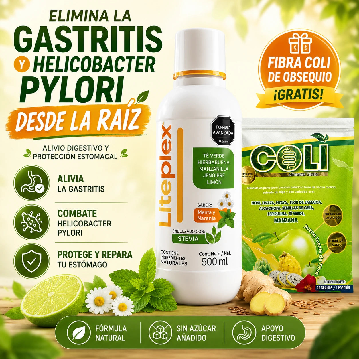 Combo Liteplex y Fibra Coli Plus | Equilibra tu Flora Intestinal