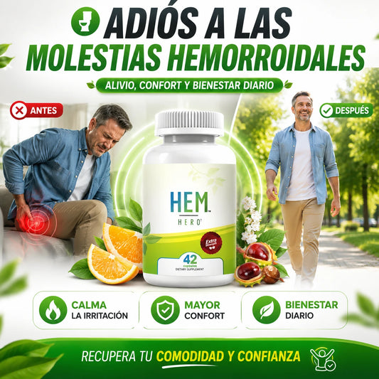 HEM Hero Hemorroides | Elimínalas de Raíz