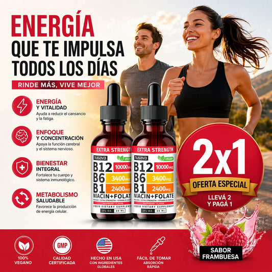 Promo 2x1 | Suplemento Vitamina B12 - B6- B1|  Recupera tu Energía al Máximo