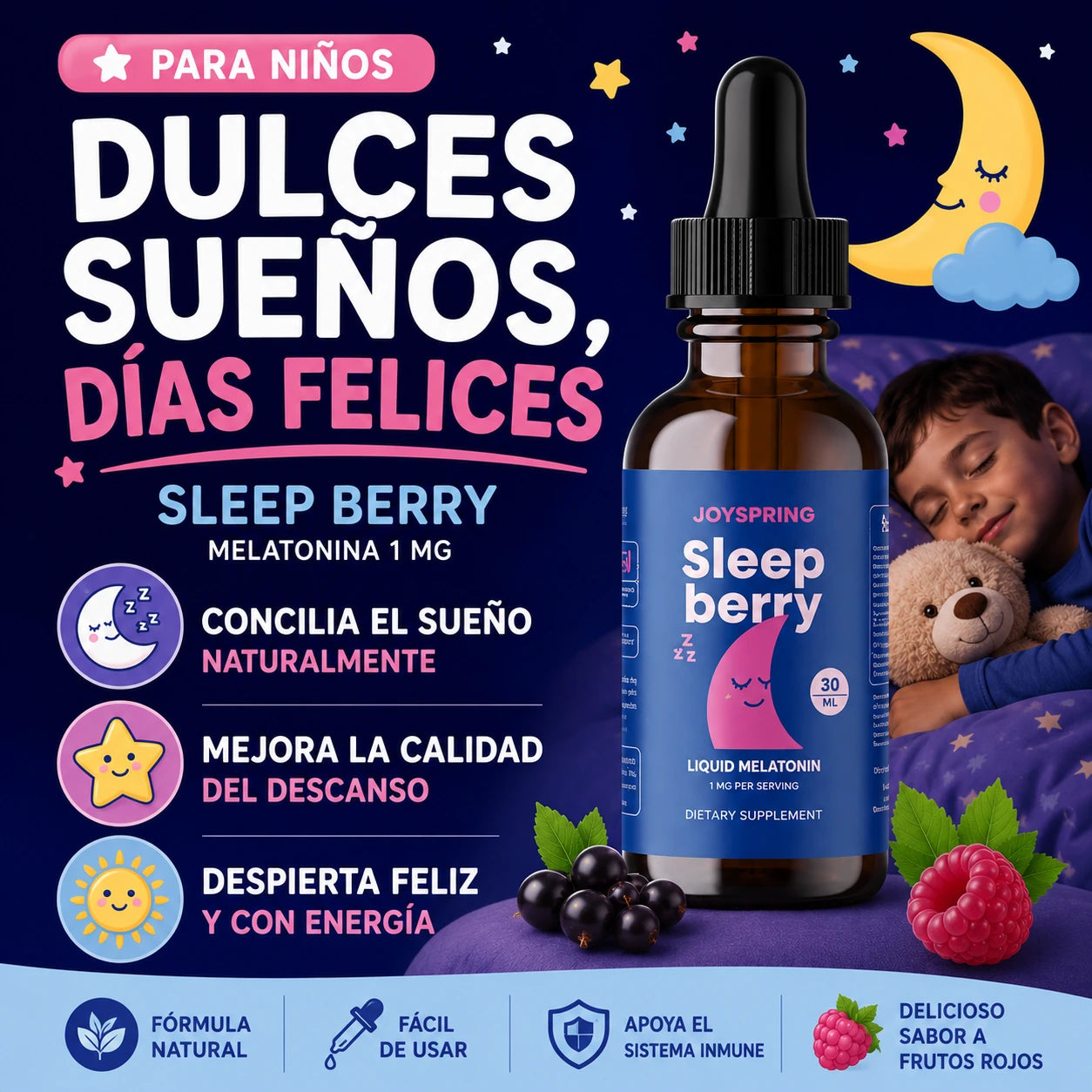 Suplemento Sleep Berry Infantil | Noches Tranquilas