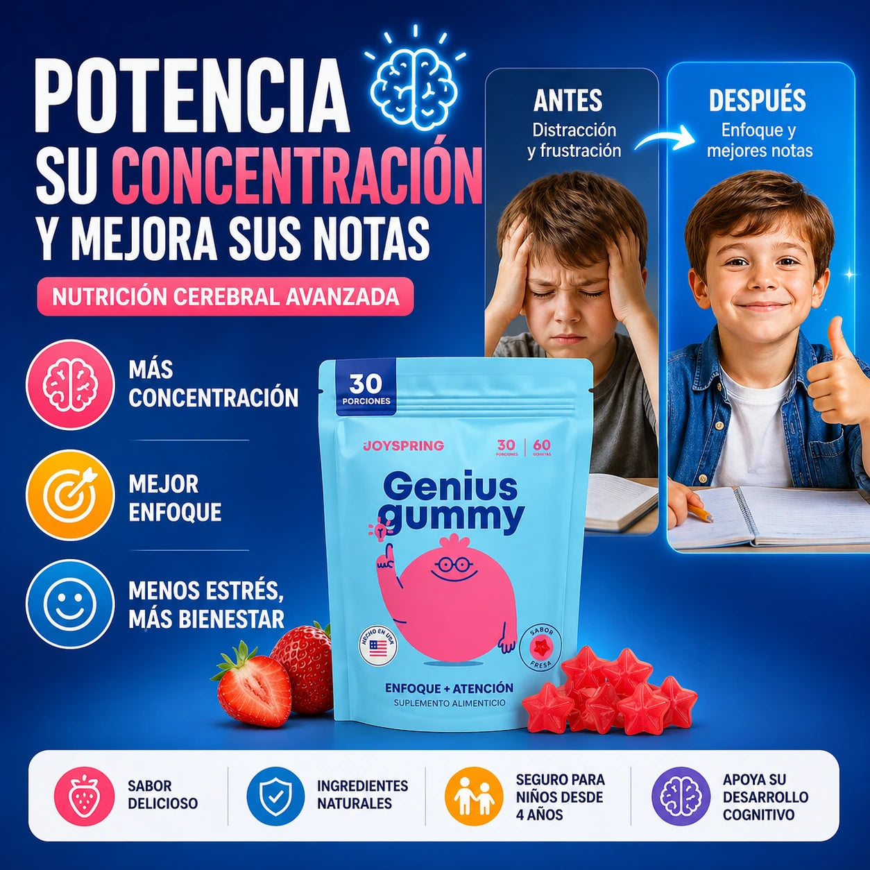 Genius Gummys | Potencia su Capacidad Intelectual