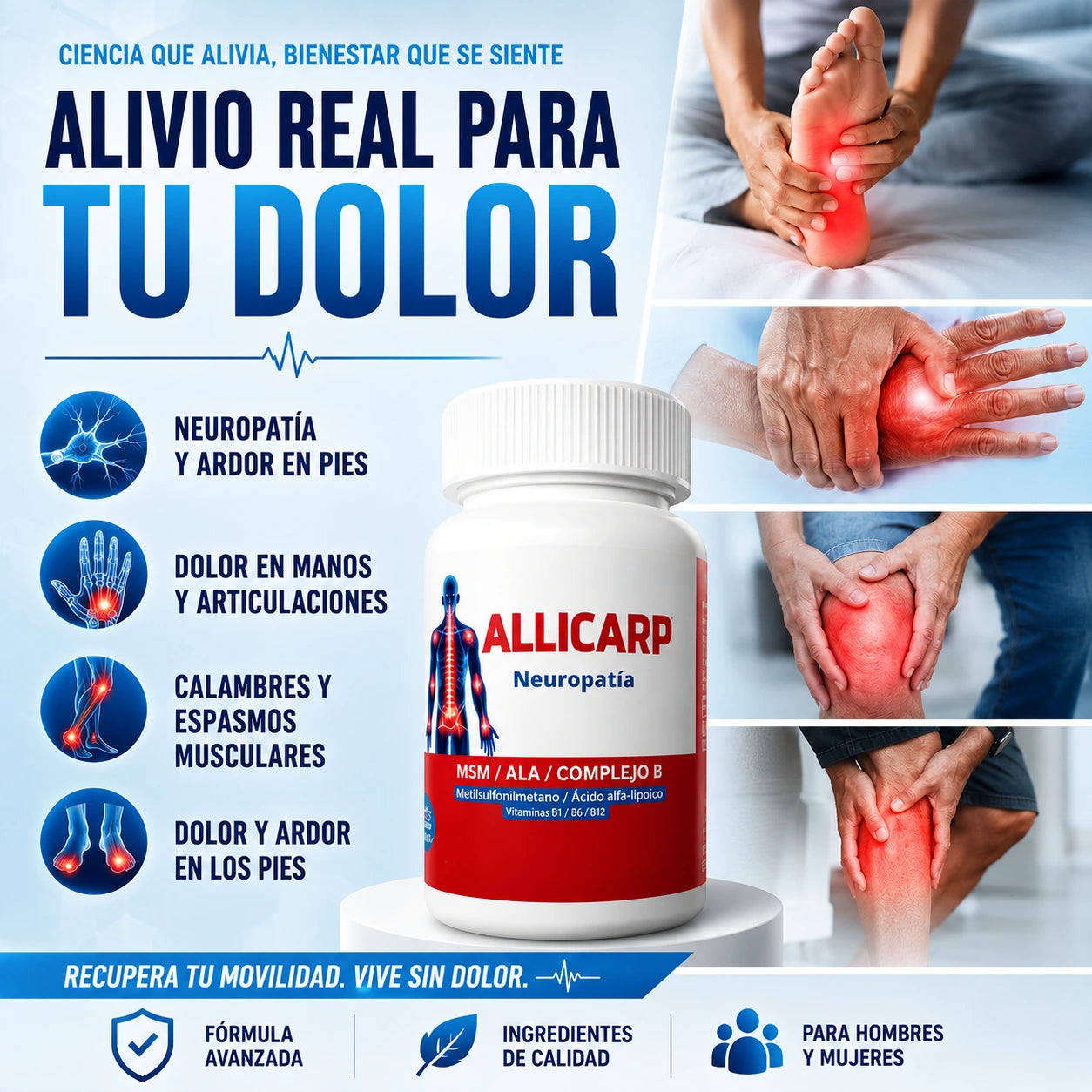 Allicarp Neuropatía | Recupera la Movilidad y Protege tu Cuerpo