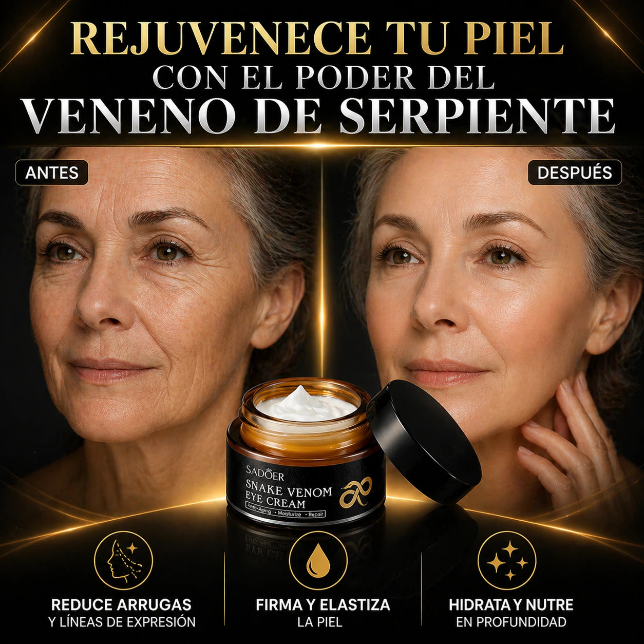 Crema Antiedad con Veneno de Serpiente