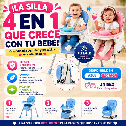 Silla Comedor para Bebe 4 en 1