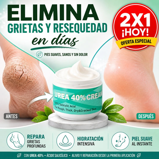 Lleva 2 y Paga 1 | Crema para Pies con Urea 40% + 2% de Acido Salicílico