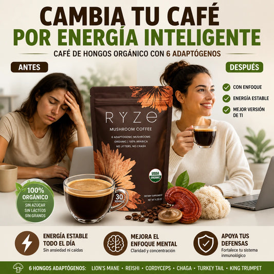 Ryze Mushroom Coffee | Potencia tu Enfoque y Mejora tu Digestión