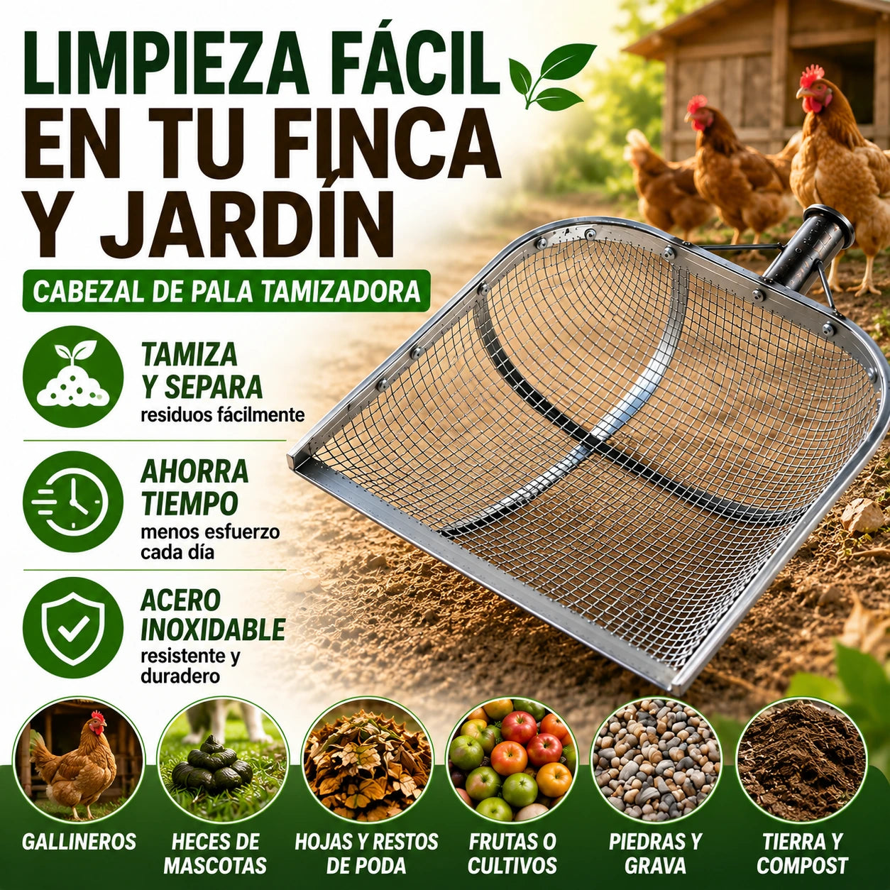 Cabezal de Pala Tamizadora