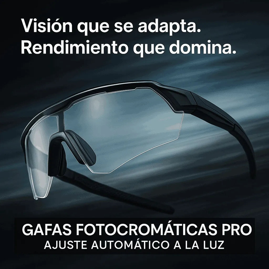 PAGA 1 LLEVA 2 | GAFAS DE CICLISMO FOTOCROMATICAS | INCLUYE ESTUCHE DEPORTIVO