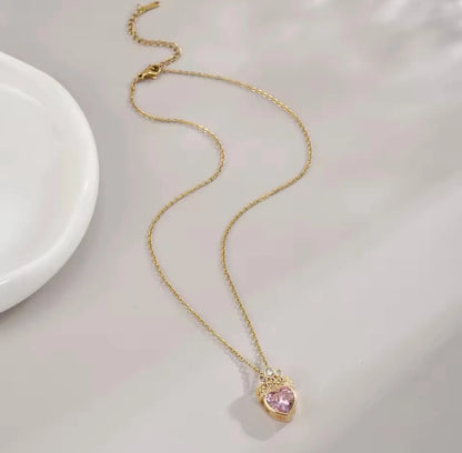 COLLAR CORONA PRINCESA RAPUNZEL + CAJA REGALO