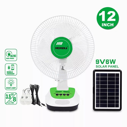 Ventilador Solar de 12'' – Frescura Ecológica sin Conexión Eléctrica