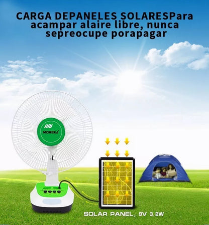 Ventilador Solar de 12'' – Frescura Ecológica sin Conexión Eléctrica