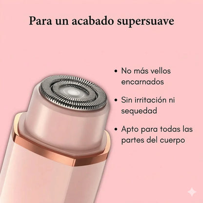 Rasuradora Depiladora 2 en 1: Piel suave y sin irritación en minutos.