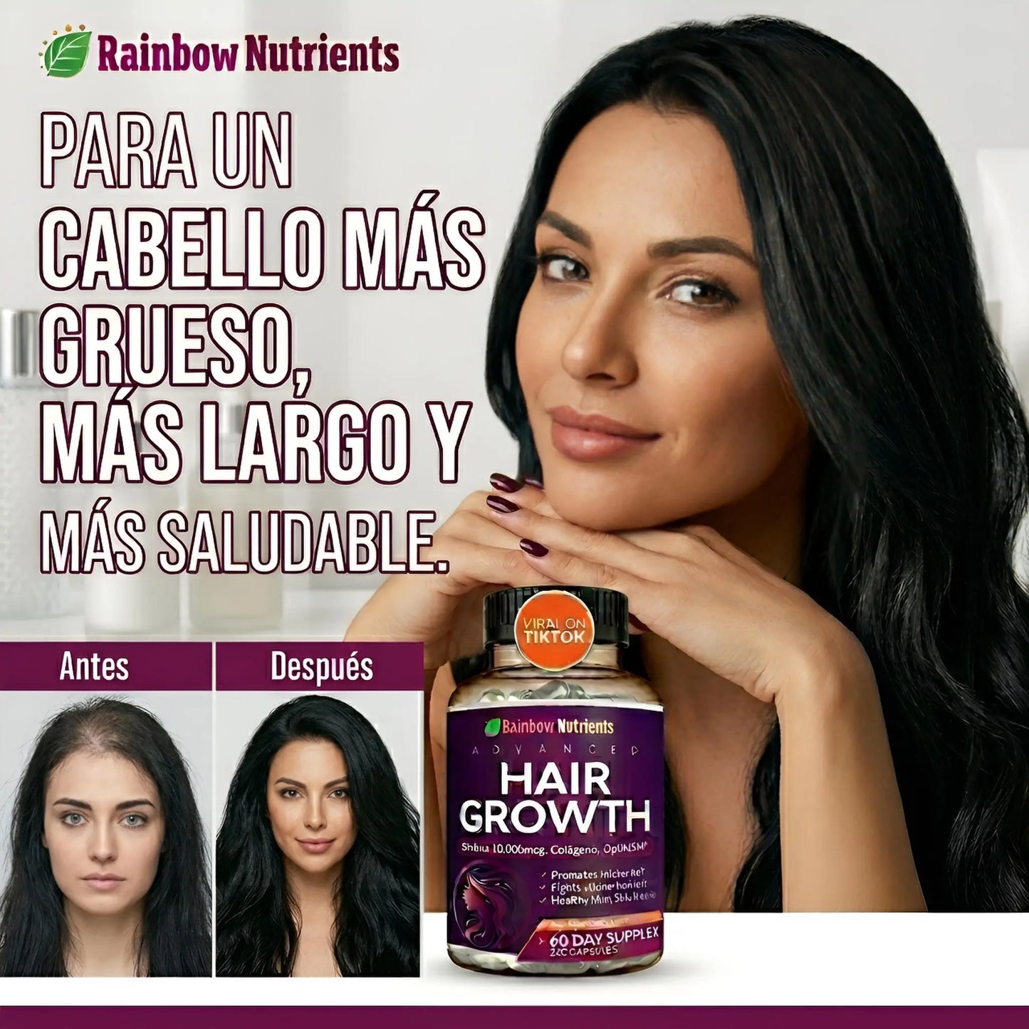 Vitaminas Avanzadas 24 en 1 Hair Growth | Recupera el Volumen y el Brillo de tu Cabello