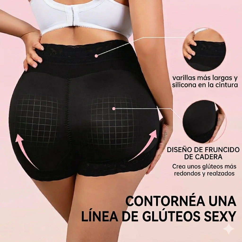 PAGA 1 LLEVA 2 | Panty Control Abdomen y Levanta Cola | Talle Alto con banda de silicona antideslizante