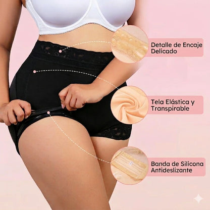 PAGA 1 LLEVA 2 | Panty Control Abdomen y Levanta Cola | Talle Alto con banda de silicona antideslizante