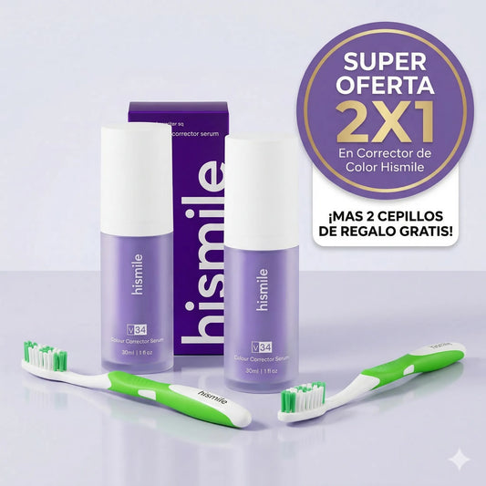 OFERTA 2X1 | 2 Correctores Hismile + 2 Cepillos de Dientes
