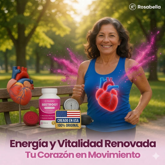Cápsulas de Remolacha Orgánica Rosabella | Mejora tu Circulación Naturalmente