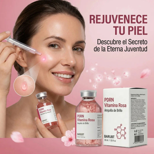 Ampolla PDRN Rosa con Vitaminas | Piel Radiante, Joven y sin Manchas.