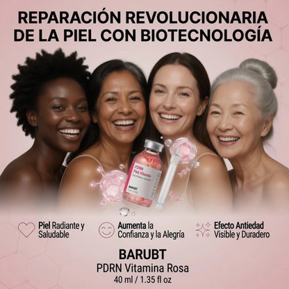 Ampolla PDRN Rosa con Vitaminas | Piel Radiante, Joven y sin Manchas.