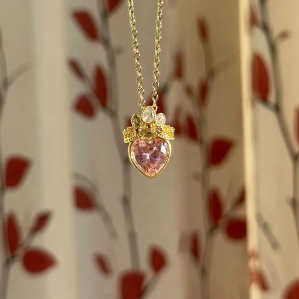 COLLAR CORONA PRINCESA RAPUNZEL + CAJA REGALO