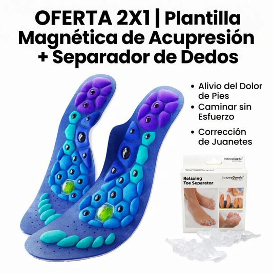 OFERTA 2X1 | Plantilla Magnética de Acupresión + Separador de Dedos