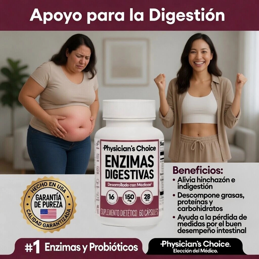 Enzimas Digestivas | Desinflama tu Abdomen y Libera Desechos Acumulados
