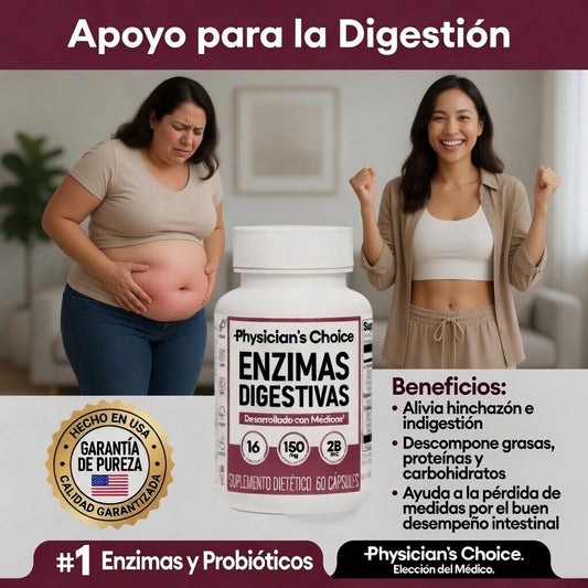 Enzimas Digestivas | Desinflama tu Abdomen y Libera Desechos Acumulados