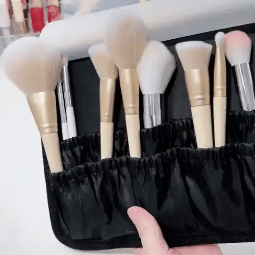 Cosmetiquera de Lujo  Incluye Espejo Luz LED y Funda para Brochas