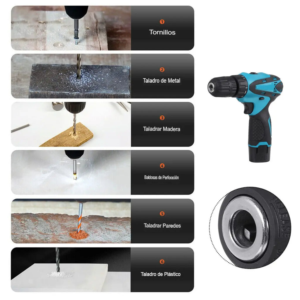 Taladro inalámbrico, Potencia Sin Cables